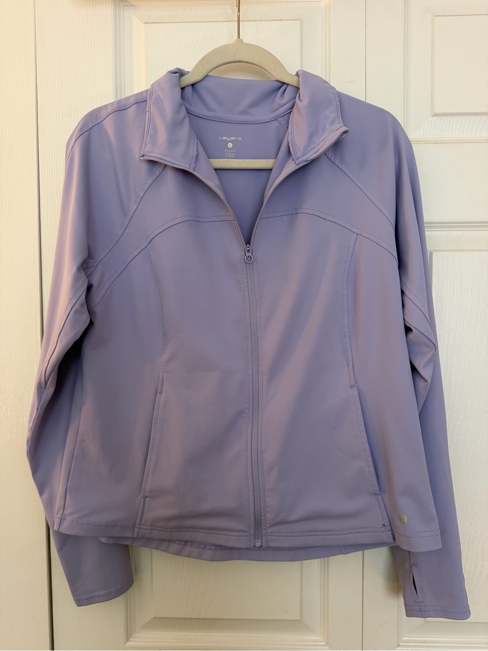 Women's Lavender Full-Zip Lightweight Athletic Jacket